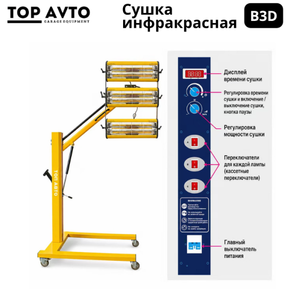 Сушка инфракрасная коротковолновая Top Avto B3D